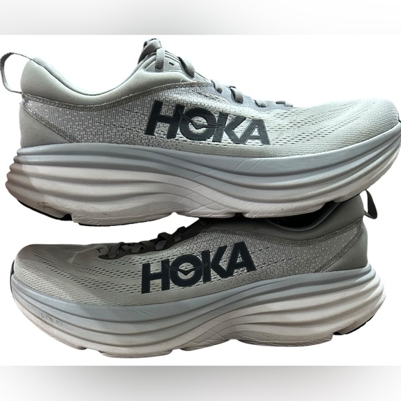 Hoka Other - HOKA Men’s Bondi 8 Athletic Shoe In Sharkskin/Harbor Mist Size 13D ✨NWOB✨